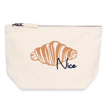 Nice Côte d'Azur Croissants - Canvas Zip Pouch 18 x 19 cm - nature - Front