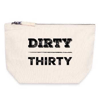Dirty Thirty 30th Birthday - Canvas Zip Pouch 18 x 19 cm - nature - Front