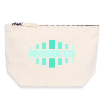 Métier Musicien - Pochette zippée en toile 18 x 19 cm - blanc naturel - Devant