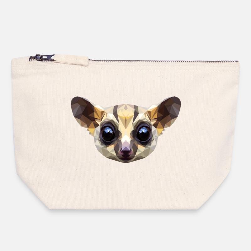 Galago Bush Baby Monkey Galagos Monkey Cute Galago - Canvas Zip Pouch 18 x 19 cm - nature
