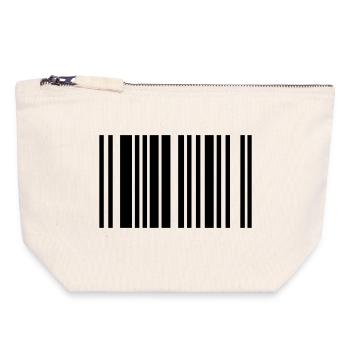 barcode - Canvas Reißverschluss-Täschchen (18 x 19 cm) - Naturweiß - Vorne