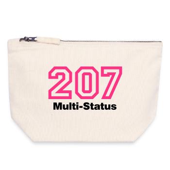 Error 207 | Fehler | Errormessage - Pochette zippée en toile 18 x 19 cm - blanc naturel - Devant