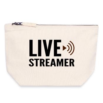 Streamer live streamer - Canvas Zip Pouch 18 x 19 cm - nature - Front