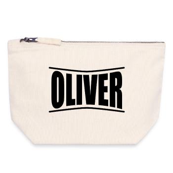 t-shirt Oliver t-shirt gift idea - Canvas Zip Pouch 18 x 19 cm - nature - Front