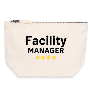 Facility Manager - Canvas Zip Pouch 18 x 19 cm - nature - Front