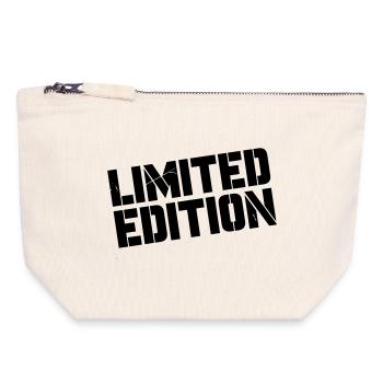 limited_edition - Pochette zippée en toile 18 x 19 cm - blanc naturel - Devant