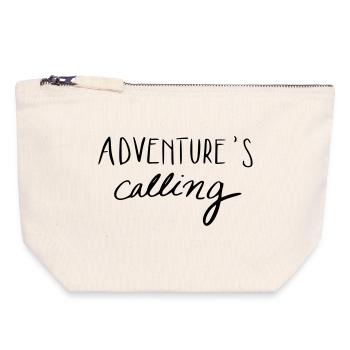 Adventure's calling - Canvas Zip Pouch 18 x 19 cm - nature - Front