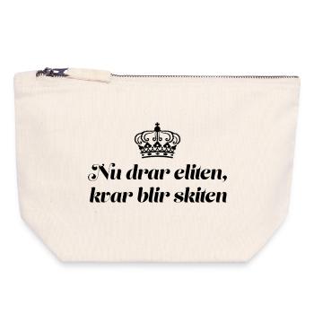 Maillots de classe Maintenant, l’élite s’éternise, le - Pochette zippée en toile 18 x 19 cm - blanc naturel - Devant