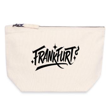 Frankfurt Graffiti Lettering - Canvas Zip Pouch 18 x 19 cm - nature - Front