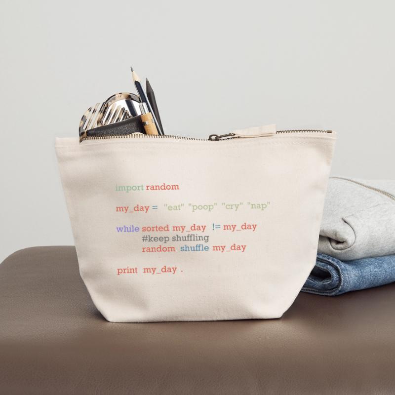 Lustiger Python-Code über den Alltag, Baby Canvas Reißverschluss-Täschchen (18 x 19 cm)