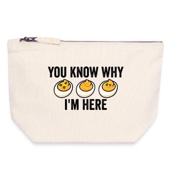 You know why I'm here: Thanksgiving Sink - Canvas Zip Pouch 18 x 19 cm - nature - Front