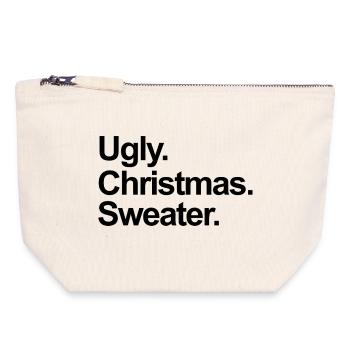 Ugly Christmas Sweater - Canvas Zip Pouch 18 x 19 cm - nature - Front