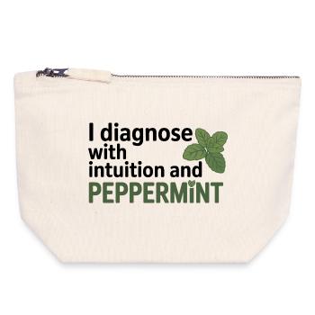 Naturopath Diagnose Intuition Peppermint  - Canvas Zip Pouch 18 x 19 cm - nature - Front