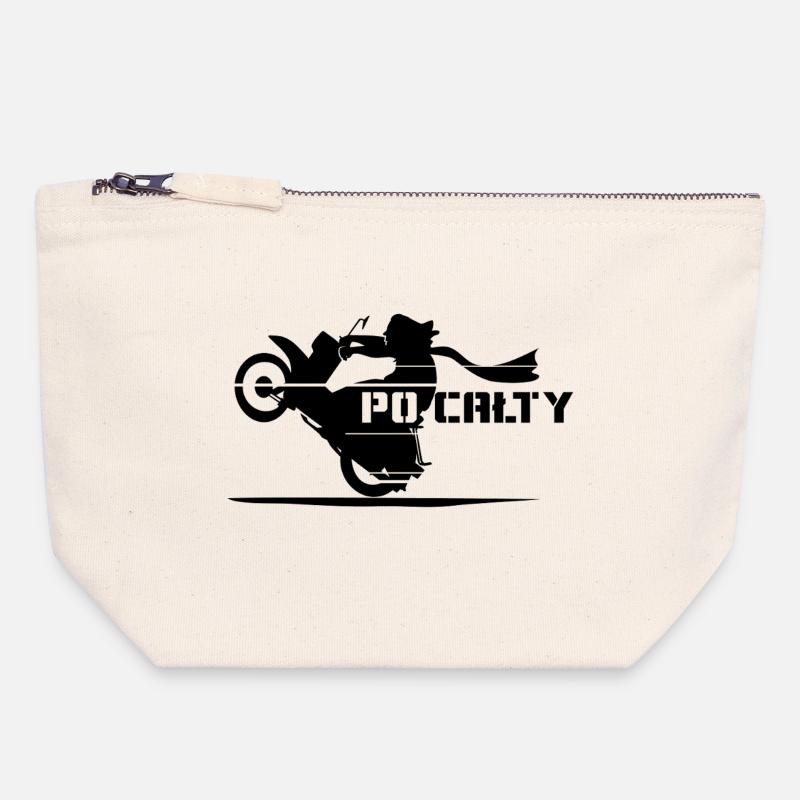 PO CAŁTY - Pochette zippée en toile 18 x 19 cm - blanc naturel