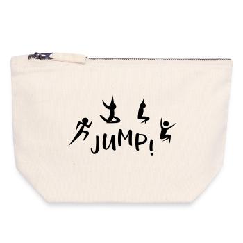 long jump - Canvas Zip Pouch 18 x 19 cm - nature - Front