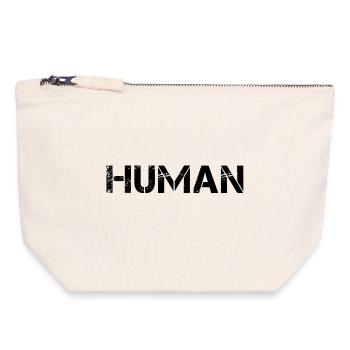 Human - Canvas Zip Pouch 18 x 19 cm - nature - Front