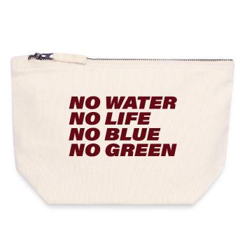 WATER - Canvas Zip Pouch 18 x 19 cm - nature - Front
