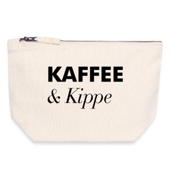 Kaffee Kippe Guten Morgen - Canvas Reißverschluss-Täschchen (18 x 19 cm) - Naturweiß - Vorne