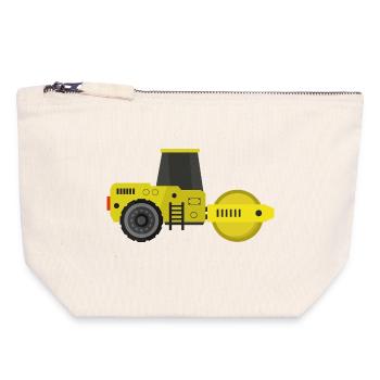 Road roller - Canvas Zip Pouch 18 x 19 cm - nature - Front