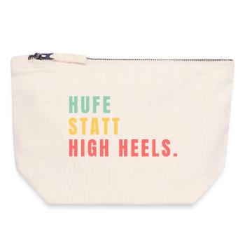 Hooves instead of high heels - Canvas Zip Pouch 18 x 19 cm - nature - Front