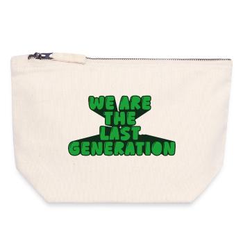 we are the last generation - Canvas Zip Pouch 18 x 19 cm - nature - Front