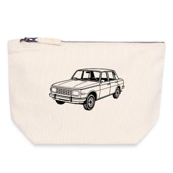 Wartburg 353 - Canvas Reißverschluss-Täschchen (18 x 19 cm) - Naturweiß - Vorne