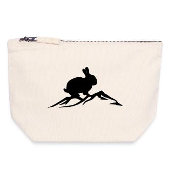 Bunny on mountain - Canvas Zip Pouch 18 x 19 cm - nature - Front