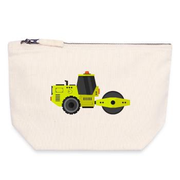 Road roller - Canvas Zip Pouch 18 x 19 cm - nature - Front
