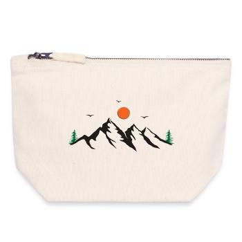 Mountains - Canvas Zip Pouch 18 x 19 cm - nature - Front