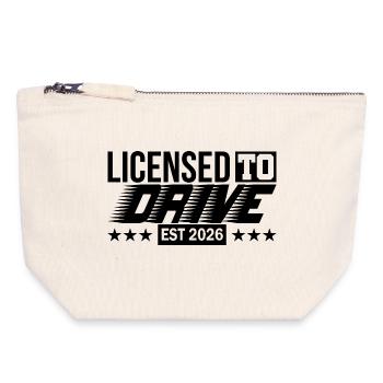 Driving License 2026 Driving Test Driving License Test - Canvas Zip Pouch 18 x 19 cm - nature - Front