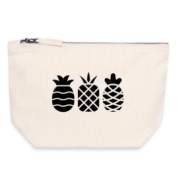 Pineapple without frills - Canvas Zip Pouch 18 x 19 cm - nature - Front