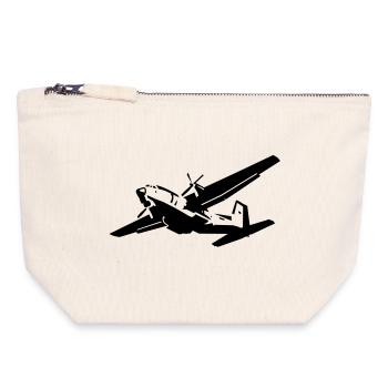 c160 - Canvas Zip Pouch 18 x 19 cm - nature - Front