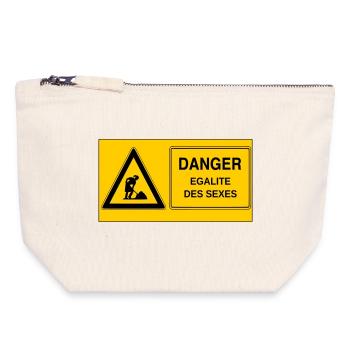 Gender equality - Canvas Zip Pouch 18 x 19 cm - nature - Front