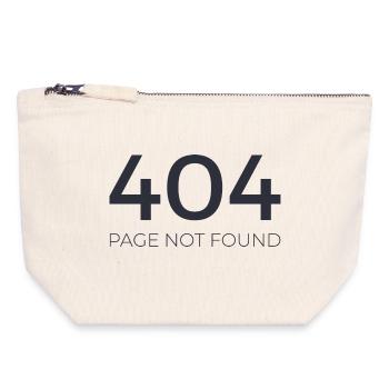 Erreur 404 - Pochette zippée en toile 18 x 19 cm - blanc naturel - Devant
