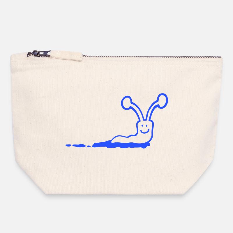 Snail Slime Trail Cute Cute Happy Cool - Canvas Zip Pouch 18 x 19 cm - nature