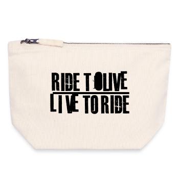 Parcours pour vivre - Pochette zippée en toile 18 x 19 cm - blanc naturel - Devant