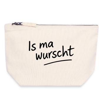 Is_ma_wurscht - Canvas Reißverschluss-Täschchen (18 x 19 cm) - Naturweiß - Vorne