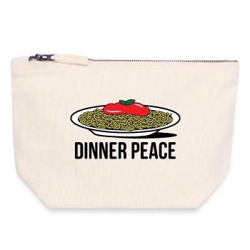 Pop Art spaghetti with tomato sauce  - Canvas Zip Pouch 18 x 19 cm - nature - Front