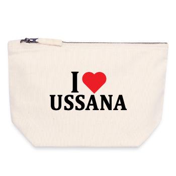 T-shirt Io amo Ussana t-shirt Sardegna - Canvas Zip Pouch 18 x 19 cm - nature - Front