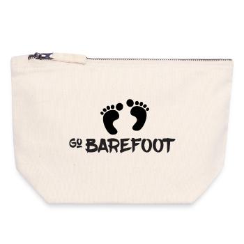 Go Barefoot - Barefoot Running - Canvas Zip Pouch 18 x 19 cm - nature - Front