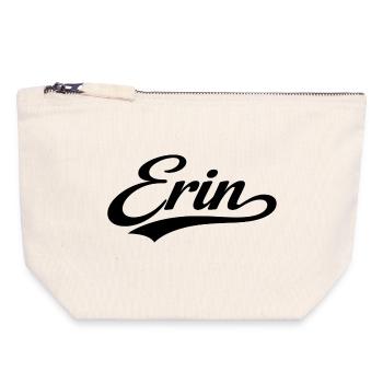 Erin name first last family gifts  - Canvas Zip Pouch 18 x 19 cm - nature - Front