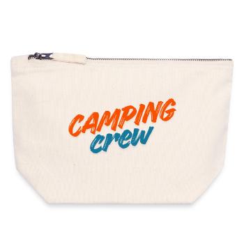 Camping Crew - Canvas Reißverschluss-Täschchen (18 x 19 cm) - Naturweiß - Vorne