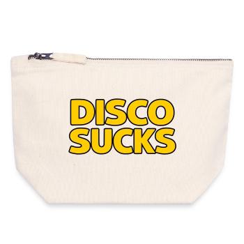 Disco Sucks - Canvas Zip Pouch 18 x 19 cm - nature - Front