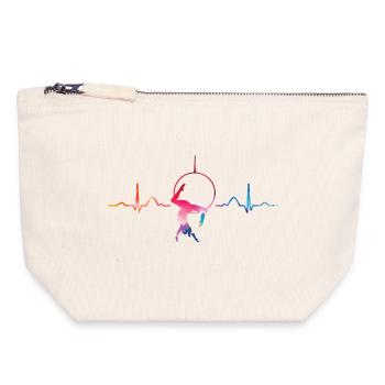 Aerialist Heartbeat Aerial Ring Lyra Air Ring - Canvas Zip Pouch 18 x 19 cm - nature - Front