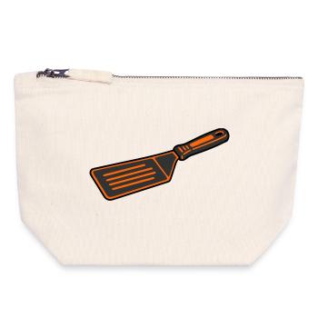 Grill Turner BBQ Spatula Grill Master Cooking - Canvas Zip Pouch 18 x 19 cm - nature - Front