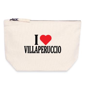 t-shirt I love Villaperuccio t-shirt Sardinia - Canvas Zip Pouch 18 x 19 cm - nature - Front