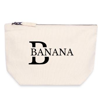 Banane Fett Typografie - Canvas Reißverschluss-Täschchen (18 x 19 cm) - Naturweiß - Vorne