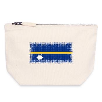 Pays de Nauru - Pochette zippée en toile 18 x 19 cm - blanc naturel - Devant
