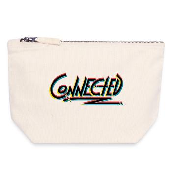 Connected_black_prism - Canvas Zip Pouch 18 x 19 cm - nature - Front