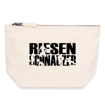 IPO Riesenschnauzer Schutzhund - Canvas Reißverschluss-Täschchen (18 x 19 cm) - Naturweiß - Vorne